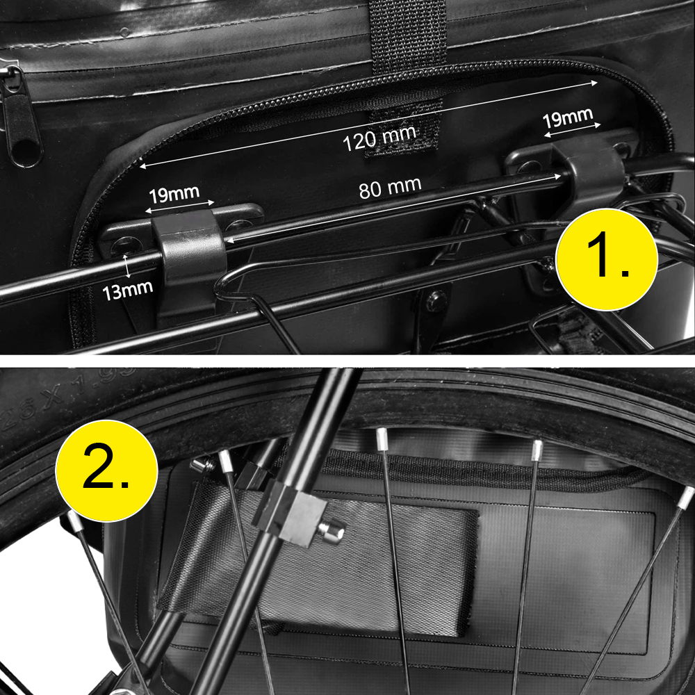 3 in1 Bicycle Pannier Bag 20L Backpack Bike Carrier Bag PVC Waterproof Reflective Shoulder Speed Cycling Luggag Bag