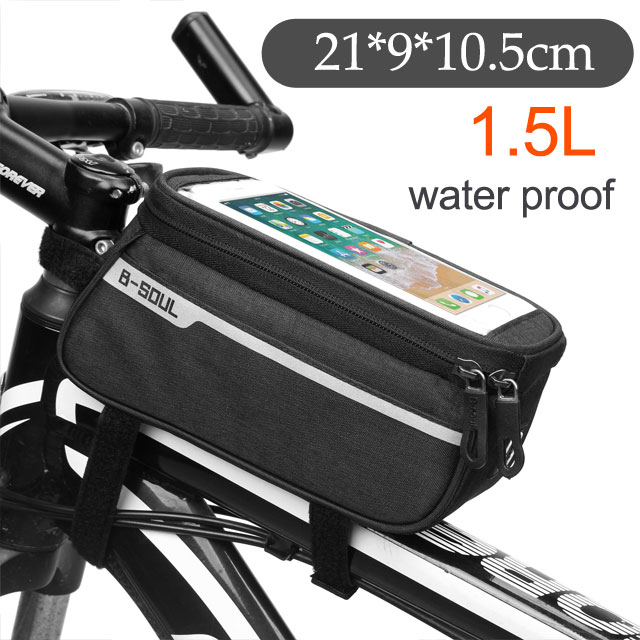 New Waterproof Bike Bag MTB Road Cycling Accessories Top Tube Front Frame Bicycle Bag Pouch For Bike Mobile Phone Bag